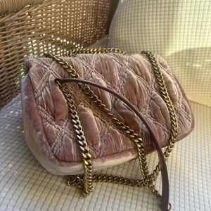Tory Burch velvety light pink crossbody bag